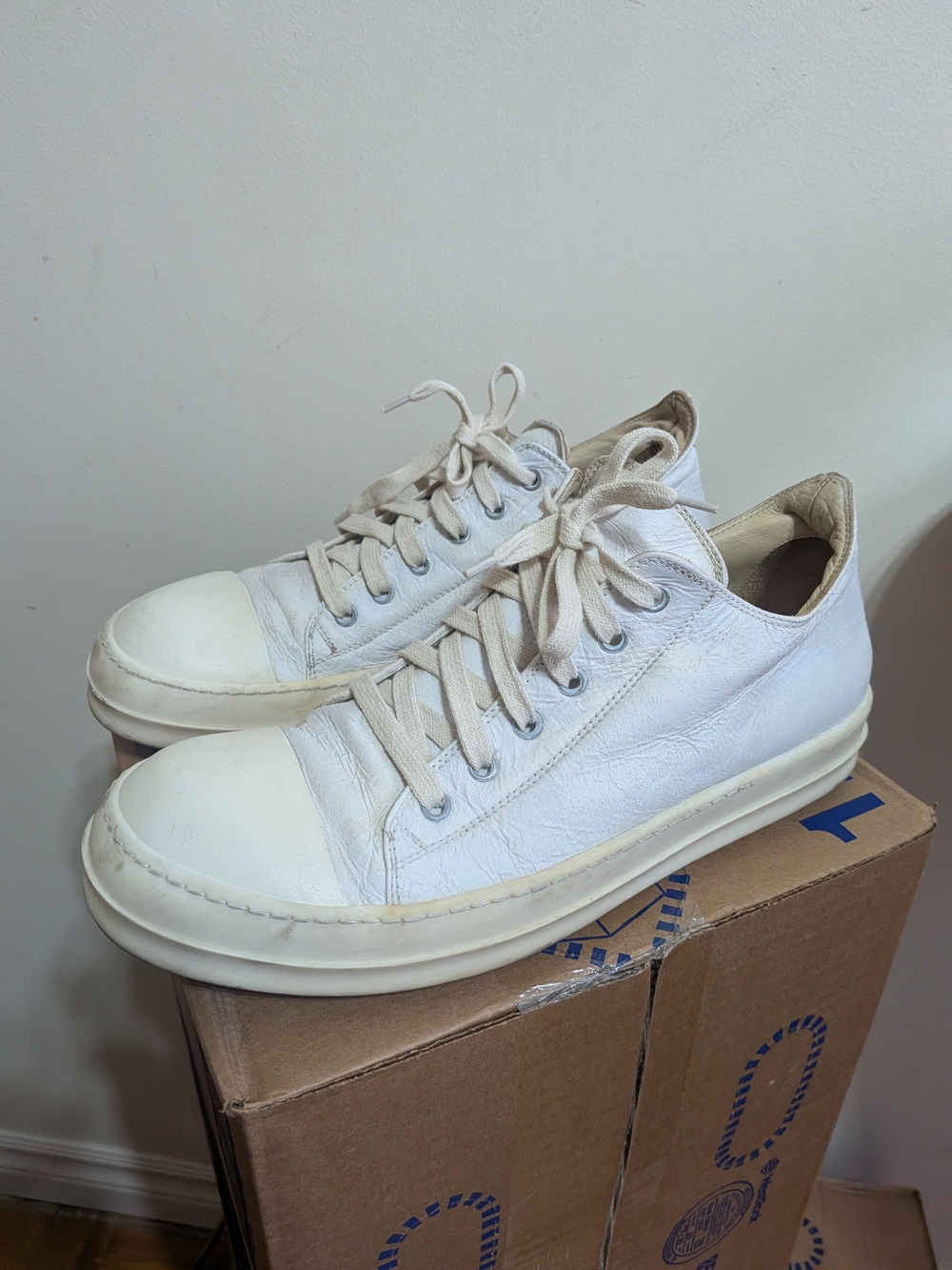 Rick Owens Off-White Temple Low Sneakers size 41